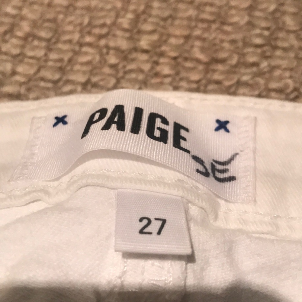 Skinny white Paige jeans